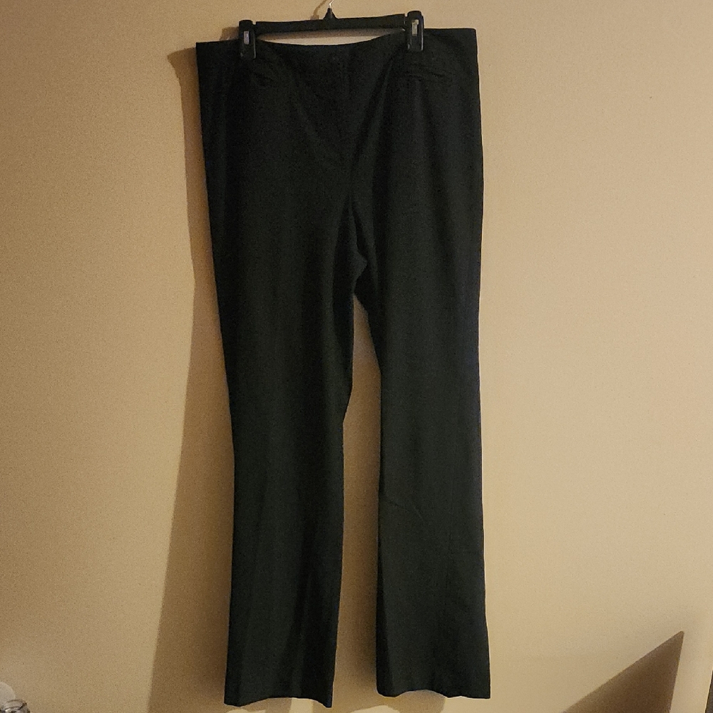 Talbots Classic Black Structured Dress Pants Trousers Size 16L Tall